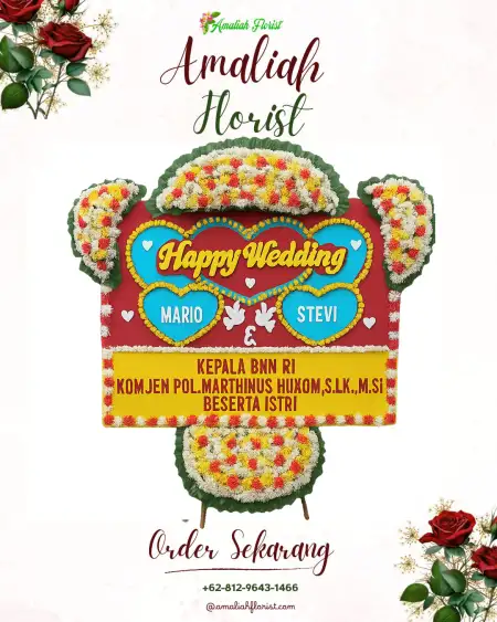 Papan Bunga Pernikahan Gombolirang